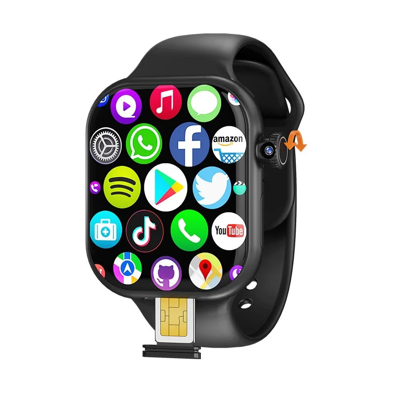 VP29 5G Android Smartwatch – 256GB Storage, 8MP Rotating Camera, 2.29” 490×580 AMOLED Display, GPS WiFi LTE SIM Smart Watch for Men & Women