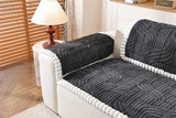 Thicken Plush Sofa Cover Winter Warm Non-slip Straight Couch Cushion Protector Cream Style Couch Slipcovers for Living Room