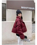 Women’s Lightweight Puffer Jacket – Spring & Autumn Short Bread Coat Down Cotton Parka Outerwear