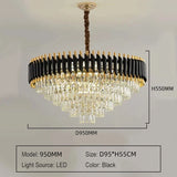 Creative Luxury Crystal Chandelier Rectangular Restaurant Pendant Lights Modern LED Living Room Lamp Lustre Home Elegant Fixture