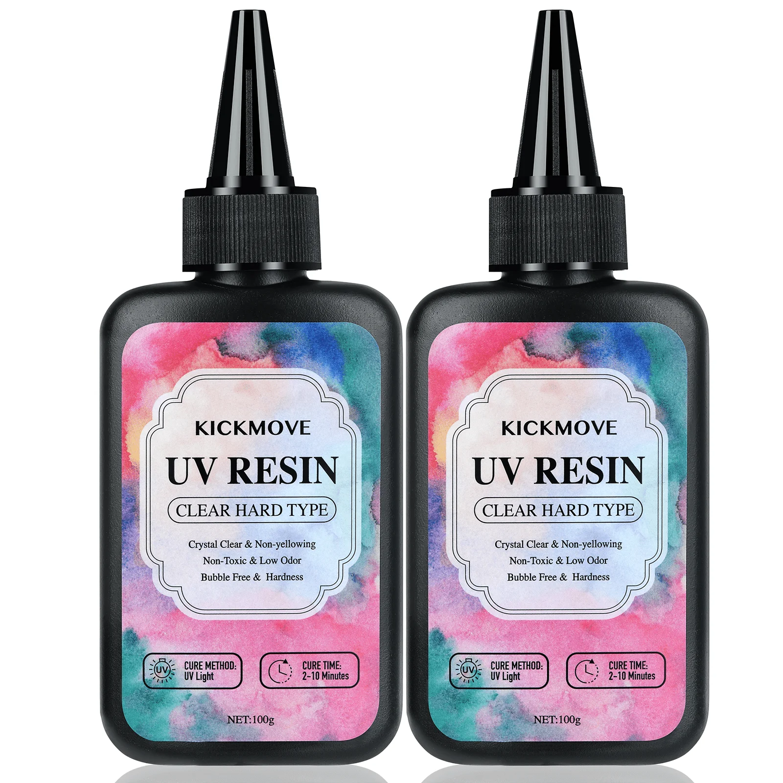 300g Upgraded Clear UV Resin – Hard Type, Crystal Clear Premixed UV Epoxy Resin for Fast Curing, Jewelry Casting, Coating & DIY Craft Projects