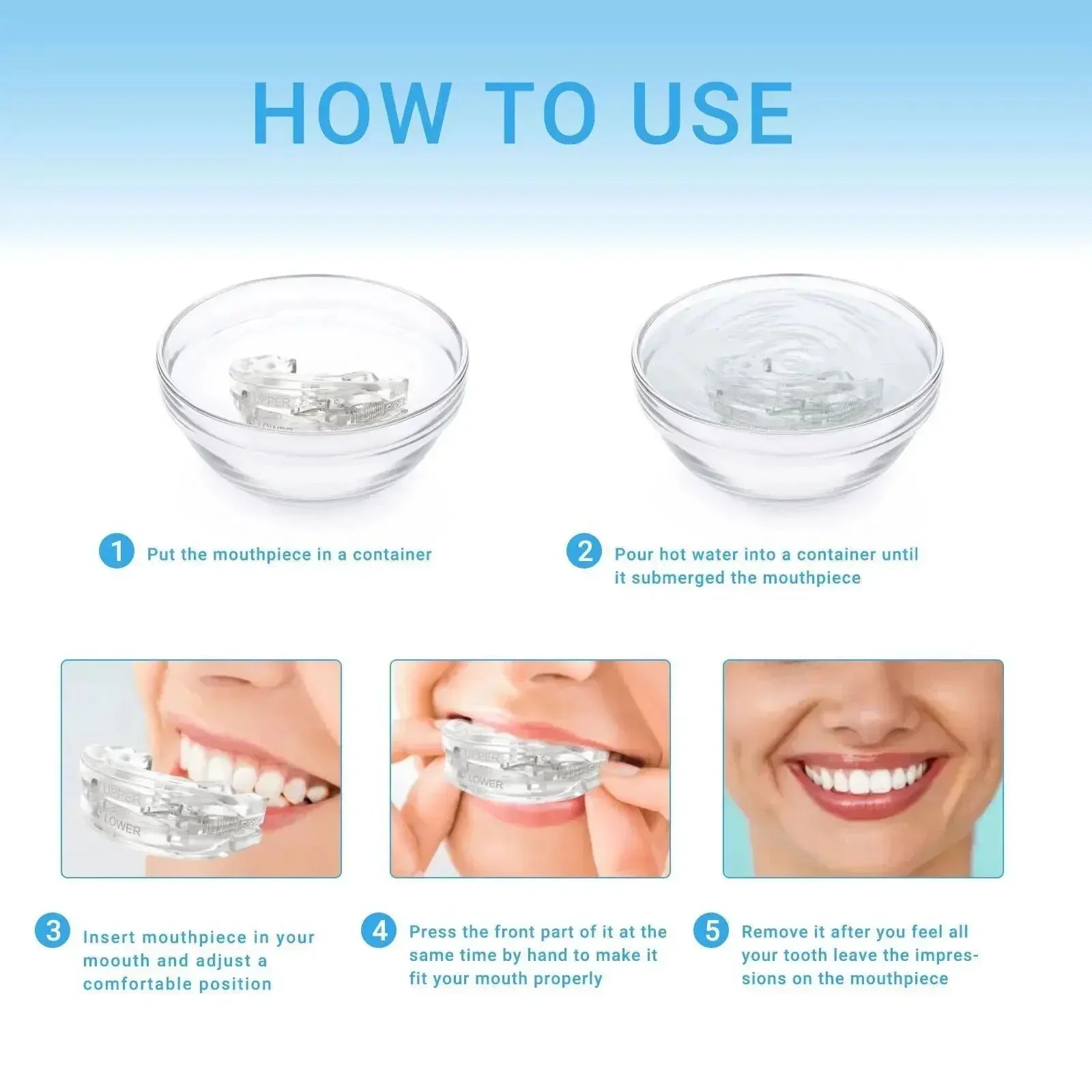Adjustable Anti-Snoring Mouth Guard  Mouthpiece Sleeping Devices Bruxism Snoring Stopper Improve Sleep Mouthpiece