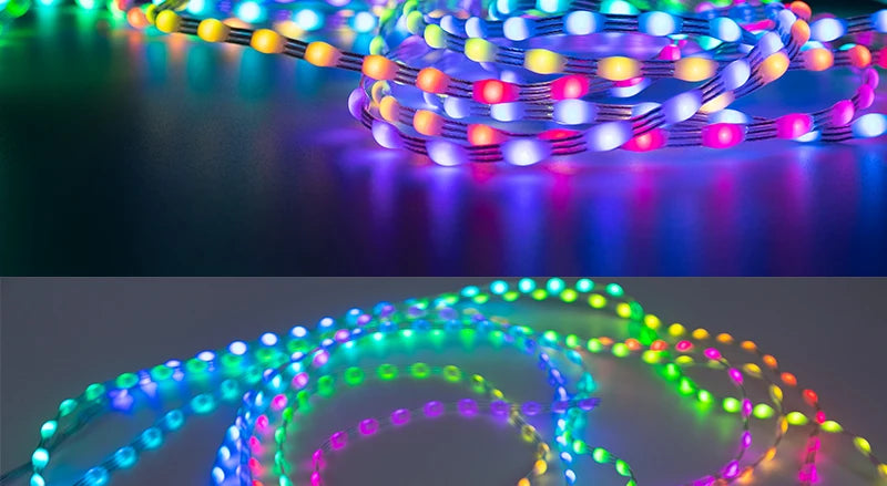 Wholesale WS2811 RGBIC Dream Color LED Strip Lights – 5V Addressable Waterproof IP67 Fairy String Lights for Christmas Tree & Home Decoration