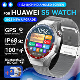 2025 GUHUAVMI GT5 Pro Smart Watch for Men – 1.52” HD AMOLED Display, GPS Motion Tracking, Heart Rate Monitor, Bluetooth Call, IP68 Waterproof Fitness Smartwatch