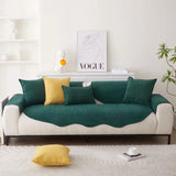 Chenille Non-slip Sofa Cushion Solid Color Sofa Cover Four Seasons Universal for Living Room Sofas 1PC All-Inclusive Towel 소파 쿠션