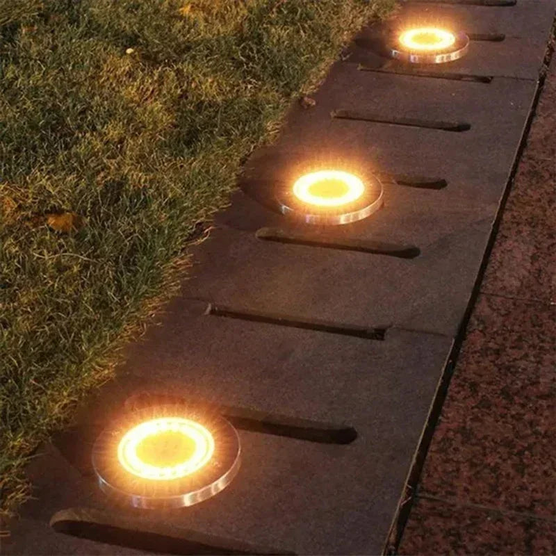 1/4/8Pcs Solar Lights Outdoor 8/20LEDs Disk Underground Lamp Spotlight Buried Solar Light for Home Garden Lawn Yard Decoration