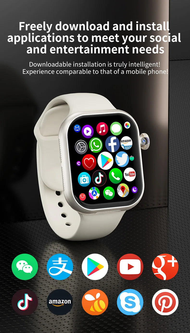 VP29 5G Android Smartwatch – 256GB Storage, 8MP Rotating Camera, 2.29” 490×580 AMOLED Display, GPS WiFi LTE SIM Smart Watch for Men & Women