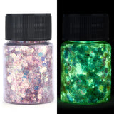 Luminous Glow-in-the-Dark Sequins – Hexagon Epoxy Resin Glitter Pigment for DIY Jewelry, Nail Art, and Silicone Mold Crafts