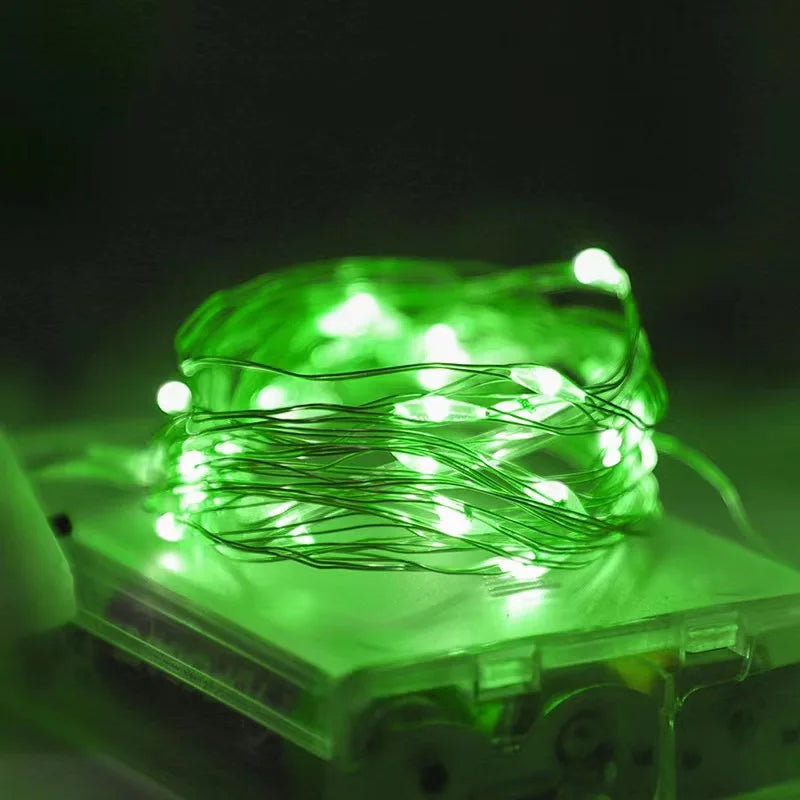 1pc Photo Clip Light String 2/5/10m 20/50/100led 10/30/50Clip Fairy Lights Fairy Lights Bedroom Wall Copper Wire Light String