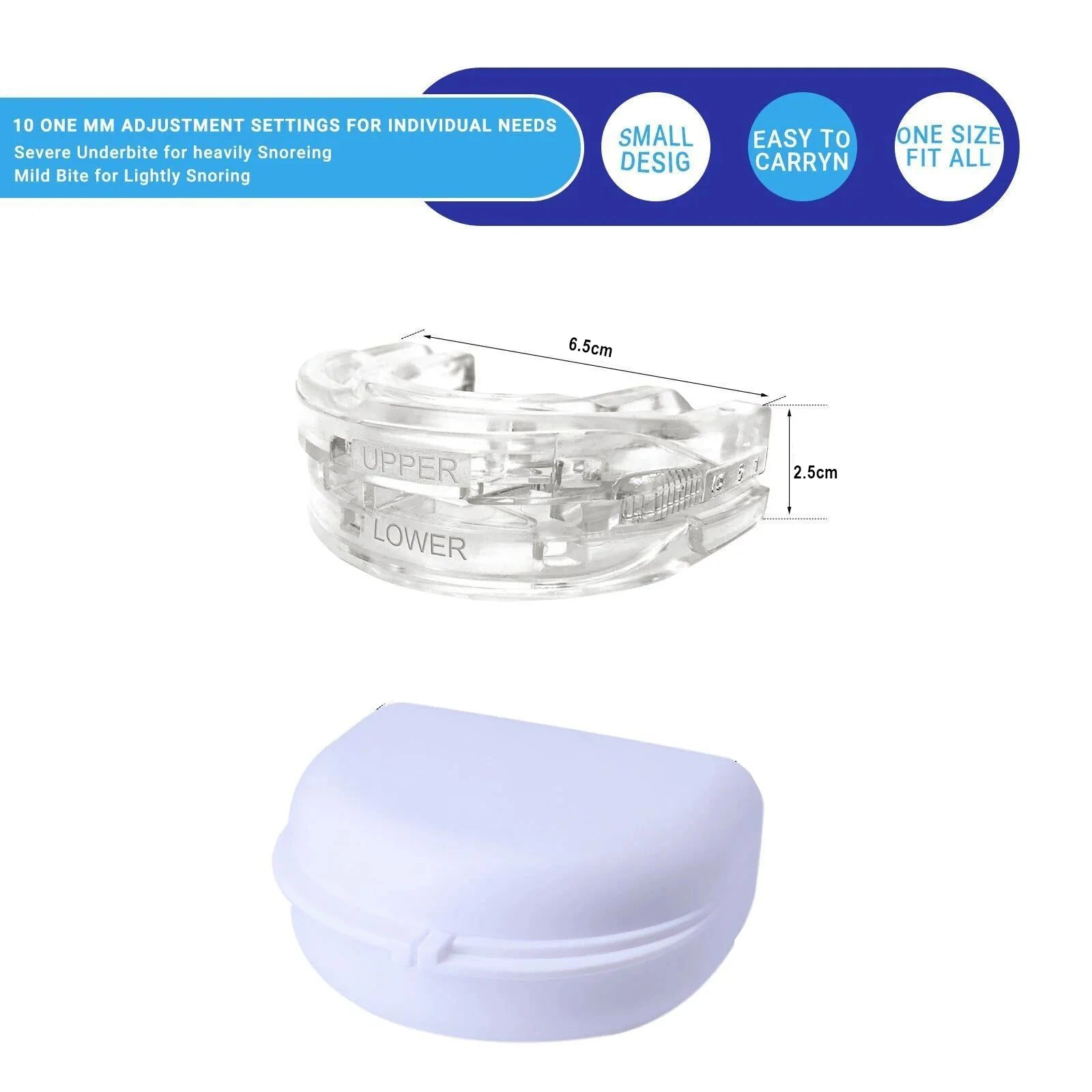 Adjustable Anti-Snoring Mouth Guard  Mouthpiece Sleeping Devices Bruxism Snoring Stopper Improve Sleep Mouthpiece