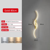 Modern Long Strip LED Wall Lamp – Remote Control Dimmable Wall Light for Living Room, Bedroom, Bedside & Home Interior Decoration