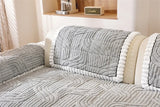 Thicken Plush Sofa Cover Winter Warm Non-slip Straight Couch Cushion Protector Cream Style Couch Slipcovers for Living Room