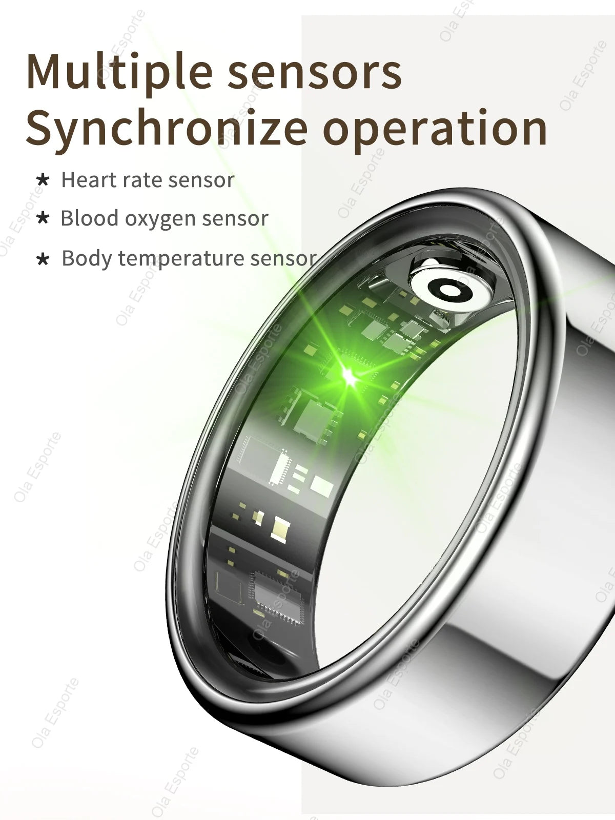 2025 Bluetooth Smart Ring – Heart Rate, Blood Oxygen & Sleep Monitor, Camera Control, 5ATM Waterproof Fitness Smart Ring for Men & Women
