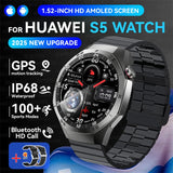 2025 GUHUAVMI GT5 Pro Smart Watch for Men – 1.52” HD AMOLED Display, GPS Motion Tracking, Heart Rate Monitor, Bluetooth Call, IP68 Waterproof Fitness Smartwatch