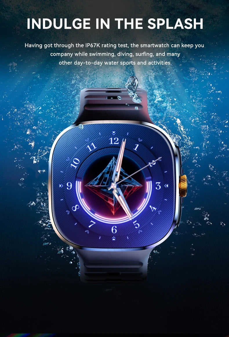 Original M99 5G Android Smartwatch – 2.4” AMOLED Display, 4G/5G SIM Card Support, GPS WiFi, 190° Rotating Camera, Android 10 Smart Watch with Game & Fitness Features