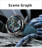 2025 Outdoor Military Smart Watch – Built-in GPS, Compass, Altimeter, Barometer, 3ATM Waterproof Rugged AMOLED Smartwatch with Bluetooth Call