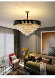 Creative Luxury Crystal Chandelier Rectangular Restaurant Pendant Lights Modern LED Living Room Lamp Lustre Home Elegant Fixture