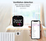 Tuya Smart WiFi Thermostatic Radiator Valve (TRV) – Programmable Temperature Controller with APP Remote Control, Compatible with Alexa & Google Home