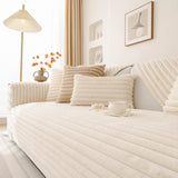 Imitation Rabbit Plush Thickened Winter Sofa Cushion Non-Slip Leather Sofa Full Cover Cover Cloth Towel
