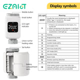 Tuya Smart WiFi Thermostatic Radiator Valve (TRV) – Programmable Temperature Controller with APP Remote Control, Compatible with Alexa & Google Home