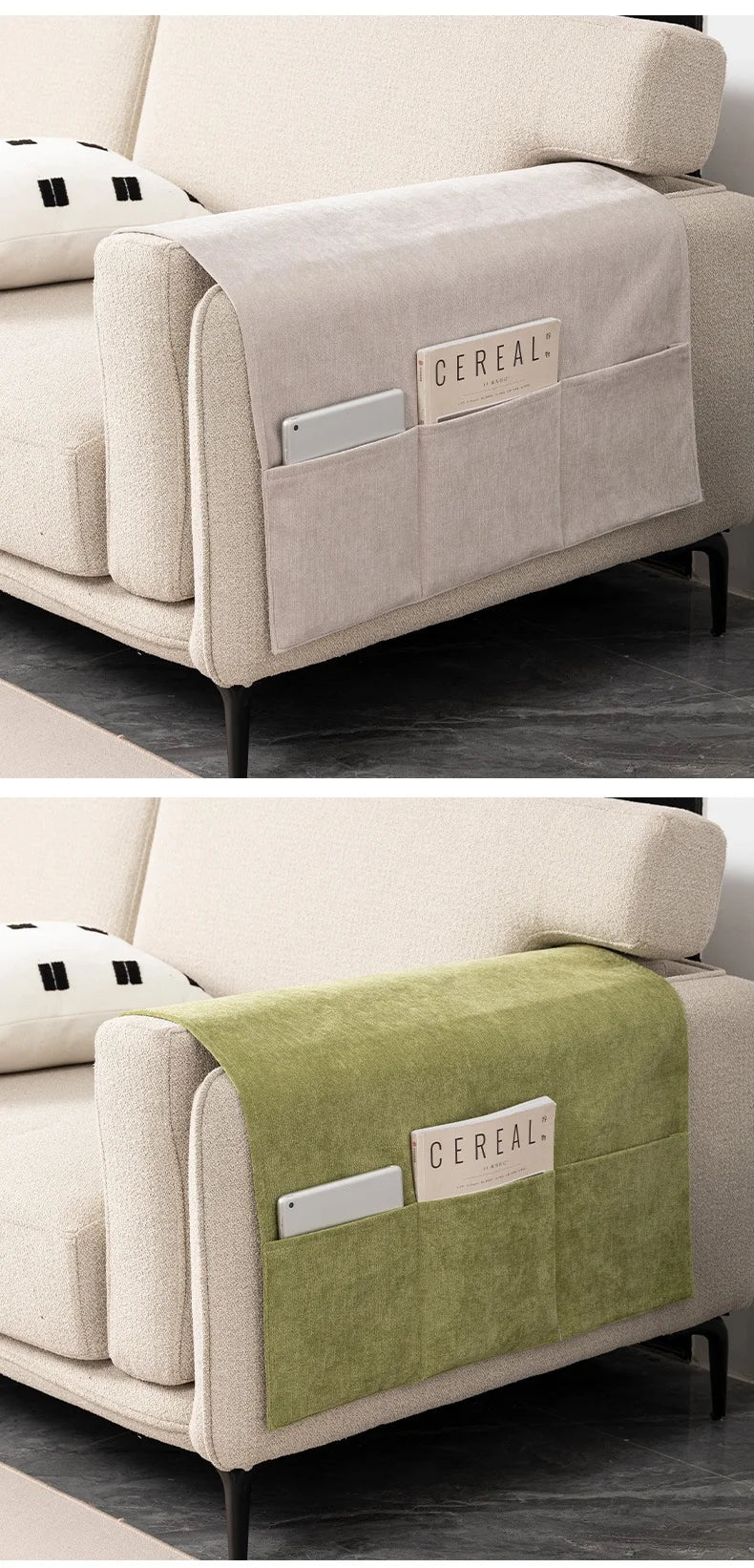 Simple Sofa Armrest Cover Double Sided Wide Dustproof Neoprene Protector Universal Handle Towel Sofa Cover Nordic Sle Pure ...