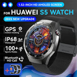 2025 GUHUAVMI GT5 Pro Smart Watch for Men – 1.52” HD AMOLED Display, GPS Motion Tracking, Heart Rate Monitor, Bluetooth Call, IP68 Waterproof Fitness Smartwatch