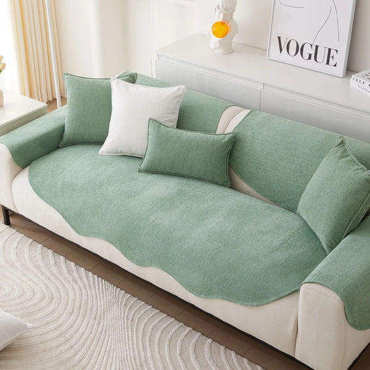 Chenille Non-slip Sofa Cushion Solid Color Sofa Cover Four Seasons Universal for Living Room Sofas 1PC All-Inclusive Towel 소파 쿠션