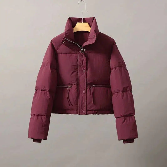 Women’s Lightweight Puffer Jacket – Spring & Autumn Short Bread Coat Down Cotton Parka Outerwear
