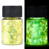 Luminous Glow-in-the-Dark Sequins – Hexagon Epoxy Resin Glitter Pigment for DIY Jewelry, Nail Art, and Silicone Mold Crafts