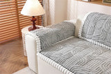 Thicken Plush Sofa Cover Winter Warm Non-slip Straight Couch Cushion Protector Cream Style Couch Slipcovers for Living Room