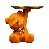 Porte-clés géométrique en forme d'ours, figurine d'entrée, artisanat, décoration de bureau en résine, bonbons, articles divers, fournitures ménagères pour la maison, le salon
