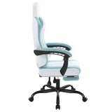 WOLTU Massage Gaming Chair Ergonomic Swivel Computer Gamer Office Chair with Pillow Footrest Adjustable Headrest Lumbar Support