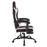 WOLTU Massage Gaming Chair Ergonomic Swivel Computer Gamer Office Chair with Pillow Footrest Adjustable Headrest Lumbar Support