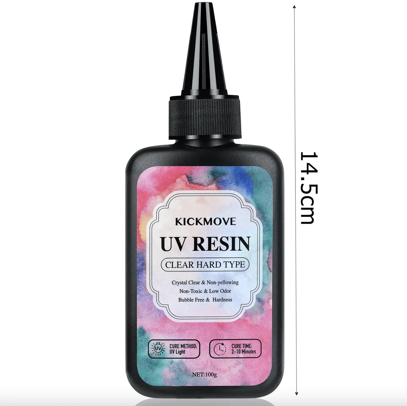 300g Upgraded Clear UV Resin – Hard Type, Crystal Clear Premixed UV Epoxy Resin for Fast Curing, Jewelry Casting, Coating & DIY Craft Projects