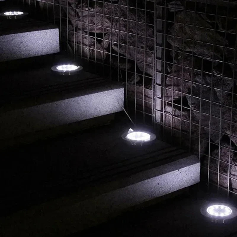 1/4/8Pcs Solar Lights Outdoor 8/20LEDs Disk Underground Lamp Spotlight Buried Solar Light for Home Garden Lawn Yard Decoration