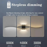Modern Long Strip LED Wall Lamp – Remote Control Dimmable Wall Light for Living Room, Bedroom, Bedside & Home Interior Decoration