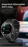 2025 Outdoor Military Smart Watch – Built-in GPS, Compass, Altimeter, Barometer, 3ATM Waterproof Rugged AMOLED Smartwatch with Bluetooth Call