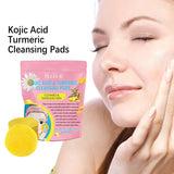 40/50pcs Turmeric Kojic Acid Cleansing Pads Exfoliating Pads Facial Sponges For Cleansing Exfoliating Daily Cleansing Skin Care