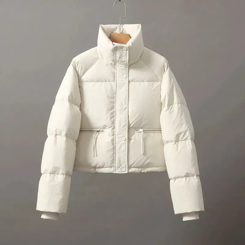 Women’s Lightweight Puffer Jacket – Spring & Autumn Short Bread Coat Down Cotton Parka Outerwear