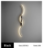 Modern Long Strip LED Wall Lamp – Remote Control Dimmable Wall Light for Living Room, Bedroom, Bedside & Home Interior Decoration