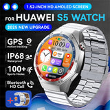 2025 GUHUAVMI GT5 Pro Smart Watch for Men – 1.52” HD AMOLED Display, GPS Motion Tracking, Heart Rate Monitor, Bluetooth Call, IP68 Waterproof Fitness Smartwatch