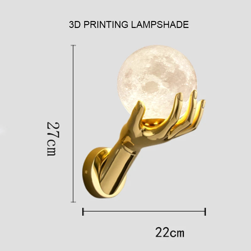 Indoor LED wall lamp creative decoration for living room 110V220V study corridor modern resin glass bedside wall lights