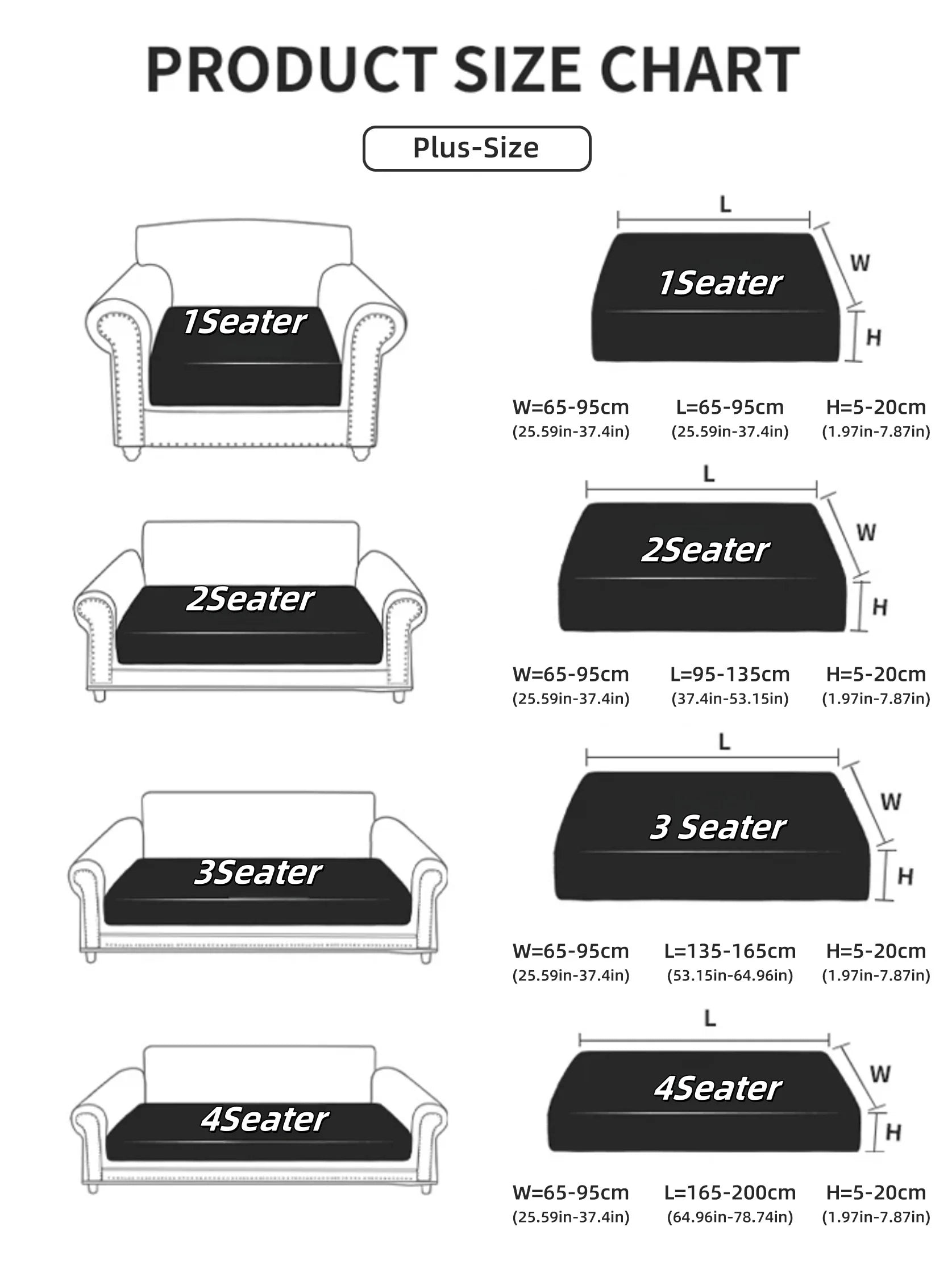 Thick Jacquard Sofa Cushion Cover Removable Machine Washable Furniture Protector Stretchable Office Living Room Home Decoration