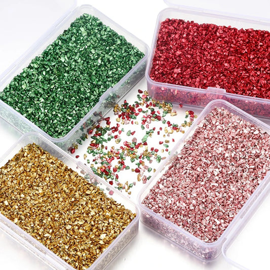 80g Box Irregular Crushed Glass Stones – Colorful Crystal Fillers for Epoxy Resin, DIY Jewelry Making, Crafts, and Nail Art Decoration