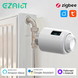 Tuya Smart WiFi Thermostatic Radiator Valve (TRV) – Programmable Temperature Controller with APP Remote Control, Compatible with Alexa & Google Home