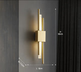 LED Bedroom Wall Lamp Wall Sconces Copper Line Pipe Acrylic Lampshade Indoor Lighting for Living Room Corridor Light Fixture