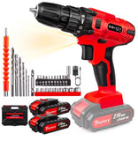 21V Cordless Drill,45Nm Electric Screwdriver Set with 29PCS Accessories, 2 Variable Speed for Home DIY Project Kit