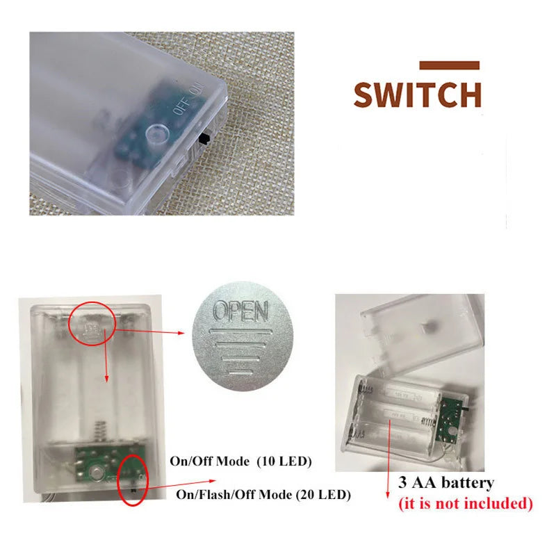 LED Garland String Lights 10M–100M – Waterproof Fairy Lights for Christmas Tree, Wedding, Party, Home & Outdoor Decoration (220V EU Plug)