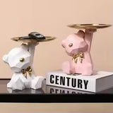 Porte-clés géométrique en forme d'ours, figurine d'entrée, artisanat, décoration de bureau en résine, bonbons, articles divers, fournitures ménagères pour la maison, le salon
