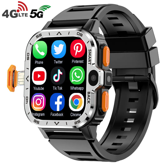 Valdus PGD Android Smart Watch for Men – 4G SIM GPS Smartwatch with Dual HD Cameras, 16GB/64GB Storage, NFC, WiFi & Fast Internet Access